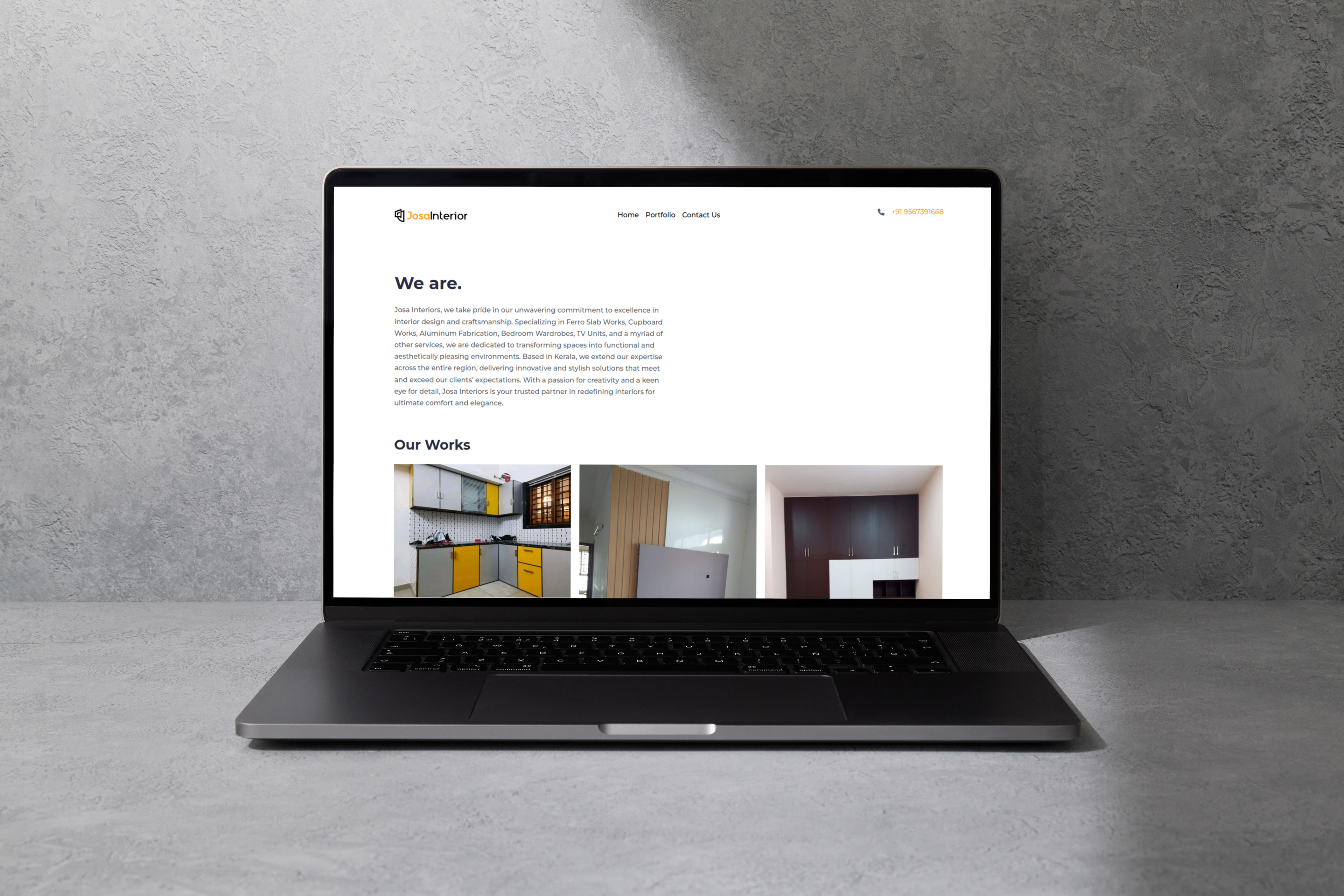 Website for Josa Interiors