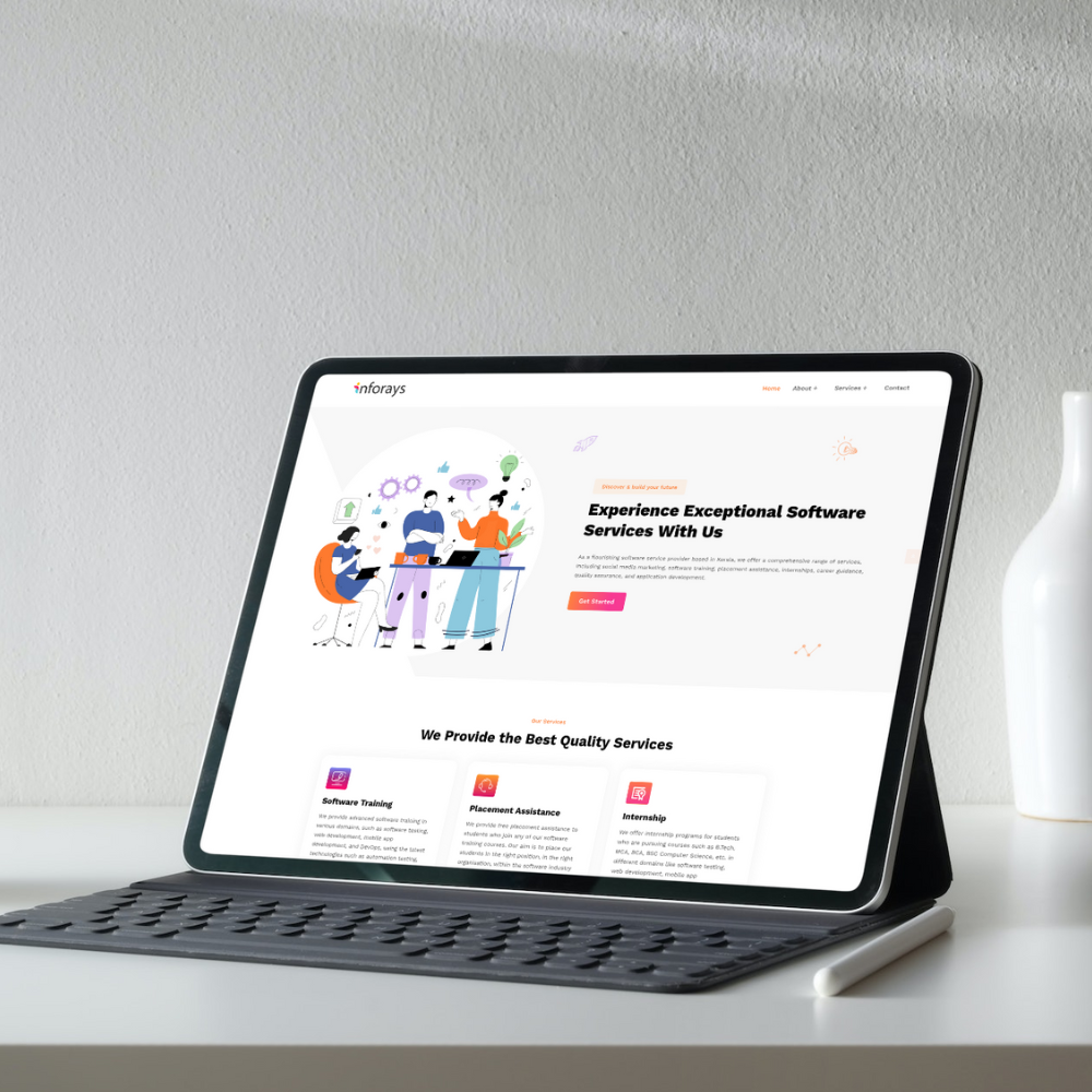 Web Design for Inforays Technolab